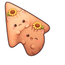 Meme Cute Mochi Mochi Peach Cats Peach and Goma in Sunflower Hats Default