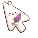 Meme Cute Molang and a Purple Lilac Branch Default