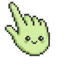 Meme Cute Pale Leaf Green Pixel Pointer