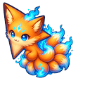 Meme Cute Roblox Blox Fruits Kitsune and a Blue Flame Default
