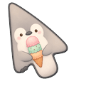 Meme Cute San-X Penguin and Colorful Ice Cream Default