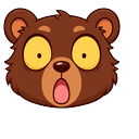 Meme Cute Shocked Bear Pointer