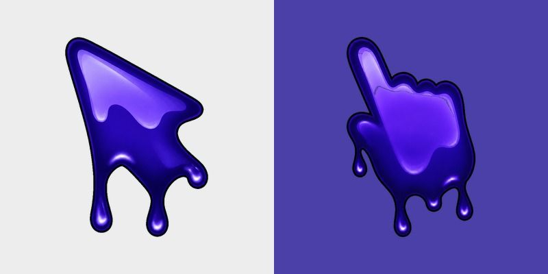Midnight Indigo Squiggle custom cursor pack preview for Chrome, Edge and Windows