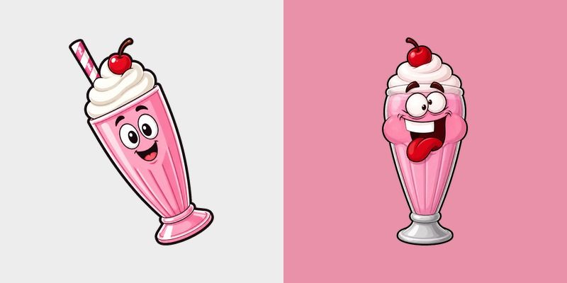 Milkshake Delight custom cursor pack preview for Chrome, Edge and Windows