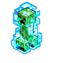 Minecraft Charged Creeper Channeling Trident Pointer