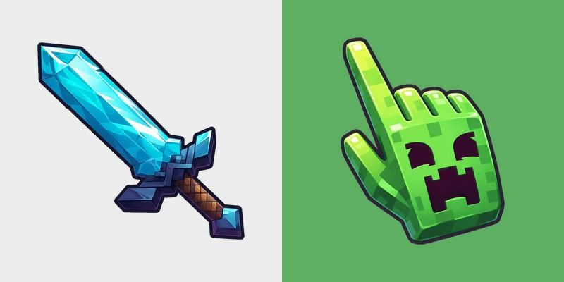 Minecraft Diamond Sword Creeper Head