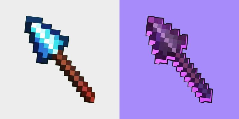 Minecraft Enchanted Diamond Netherite Spear