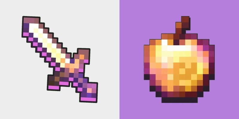 Minecraft Enchanted Golden Apple Enchanted Sword