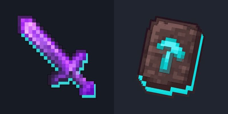 Minecraft Enchanted Netherite Sword and Upgrade Template
