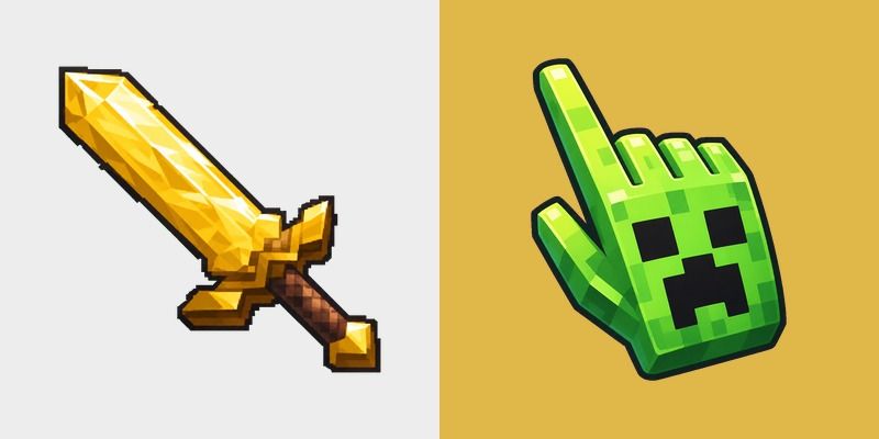 Minecraft Golden Sword Creeper Head