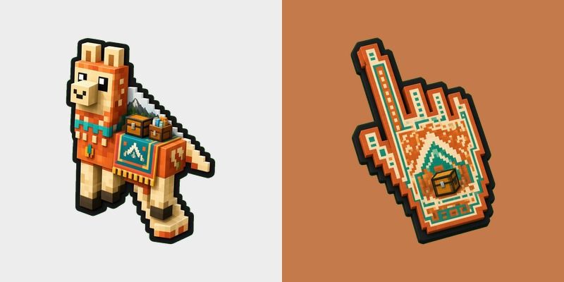 Minecraft Llama Cursor | Custom Cursors Planet