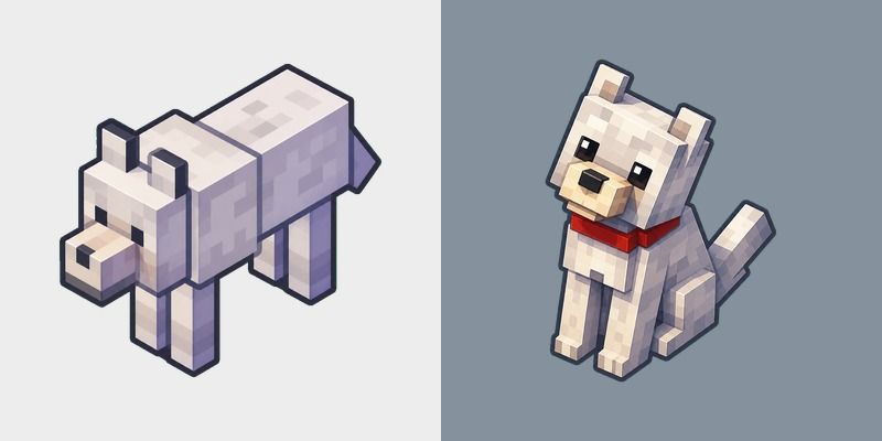 Minecraft Pale Wolf