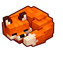 Minecraft Sitting Sleeping Baby Fox Pointer