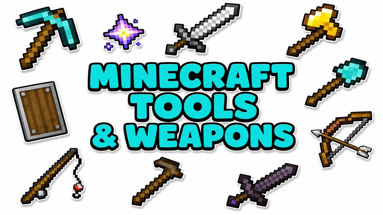 Minecraft Tools & Weapons - Custom cursor collection preview