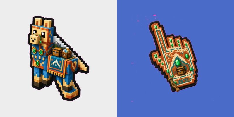 Minecraft Trader Llama Cursor | Custom Cursors Planet