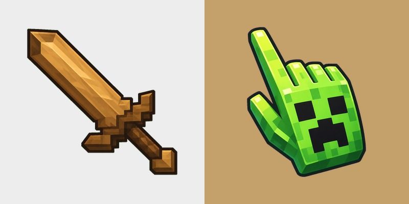 Minecraft Wooden Sword Creeper Head