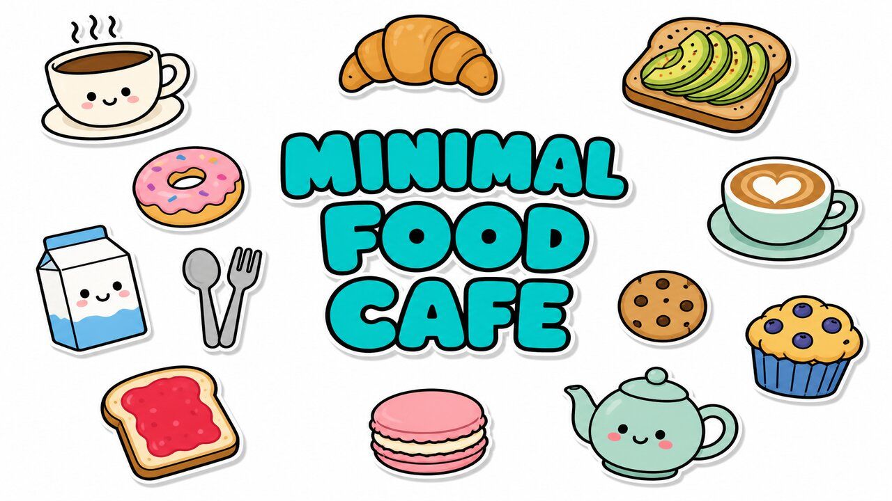 Minimal Food & Cafe - Custom cursor collection preview