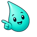 Minimal Gradient Aqua Drop Pointer