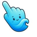 Minimal Gradient Blue Wave Pointer