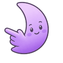 Minimal Gradient Lavender Moon Pointer