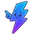 Minimal Gradient Neon Bolt Pointer