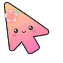 Minimal Gradient Peach Flower Default