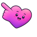 Minimal Gradient Pink Heart Pointer