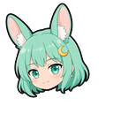 Mint Bunny Clip Cursor Default