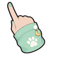 Mint Bunny Clip Cursor Pointer