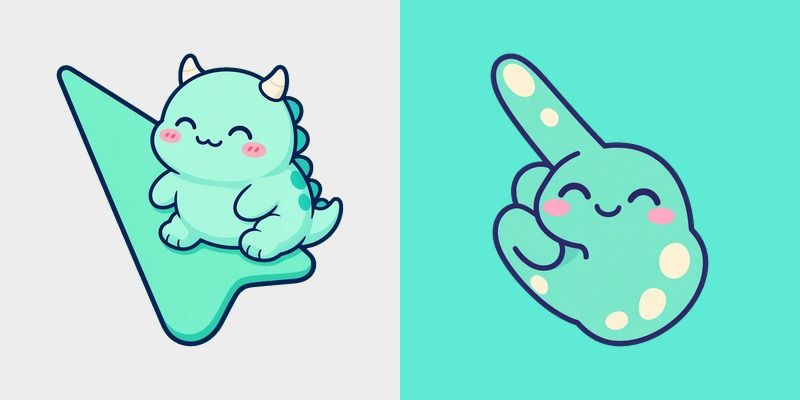 Mint Kawaii Dino