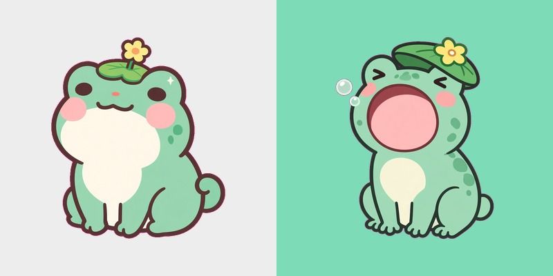 Mint Pop Frog Cursor
