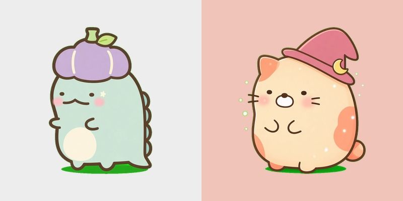 Mint Tokage Peach Neko Halloween