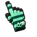Mint Voxel Bee Pointer