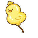 Mochi Peach Cat Goma in Duck Hat and Duck Balloon Default