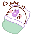 Molang Chilling Bed Phone Cursor Pointer