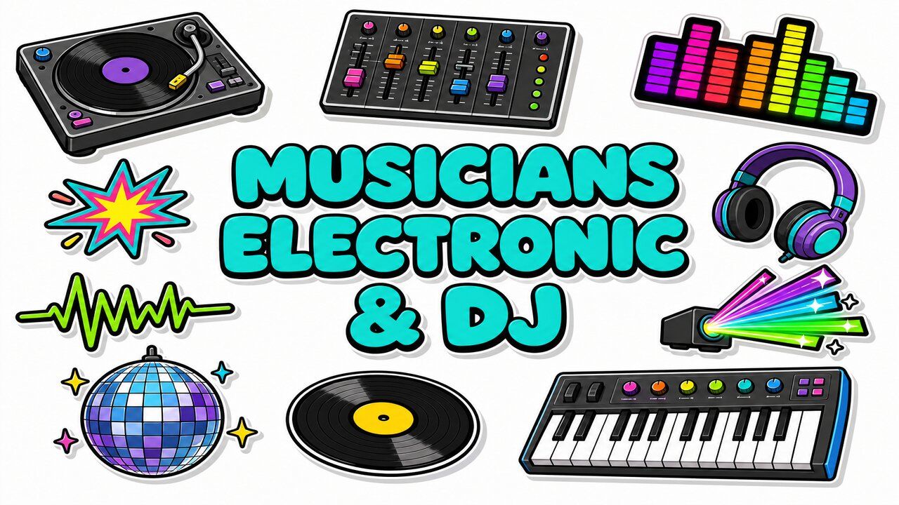 Musicians Electronic & DJ - Custom cursor collection preview
