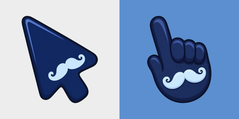 Navy Mustache