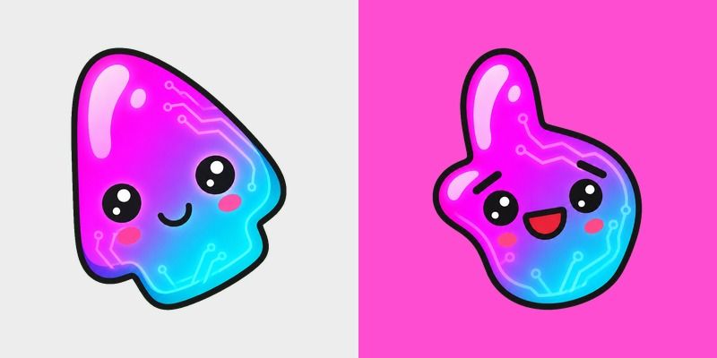 Cursor pack preview: Neon Cyber Blob