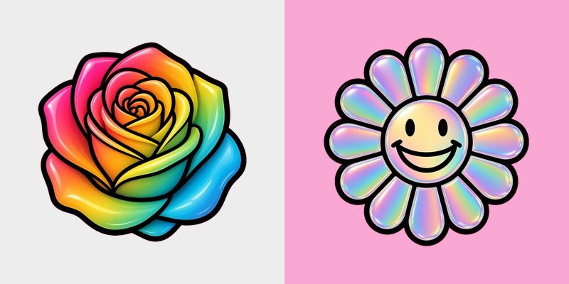 Rainbow Rose Daisy