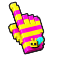 Neon Voxel Bee Pointer