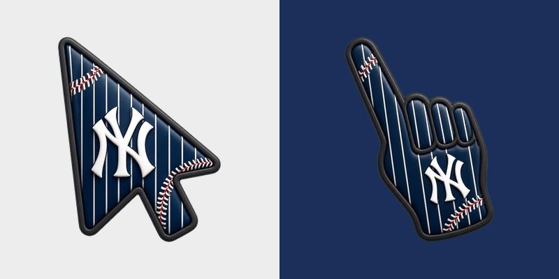 New York Yankees Fanart custom cursor pack preview for Chrome, Edge and Windows