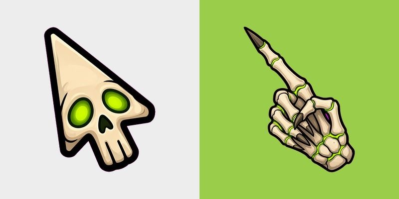 Occult Glow Skull Cursor | Custom Cursors Planet