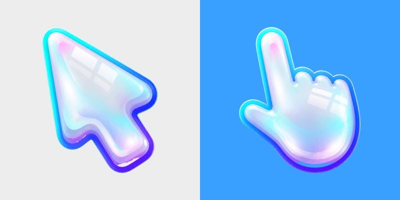 Ocean Soap Foam Sheen custom cursor pack preview for Chrome, Edge and Windows