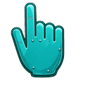 Ocean Teal Chunky Cursor Pointer