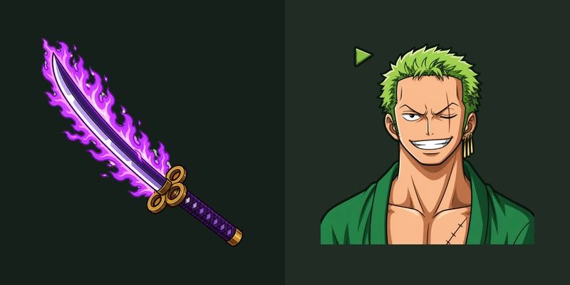 One Piece Roronoa Zoro and Enma Katana