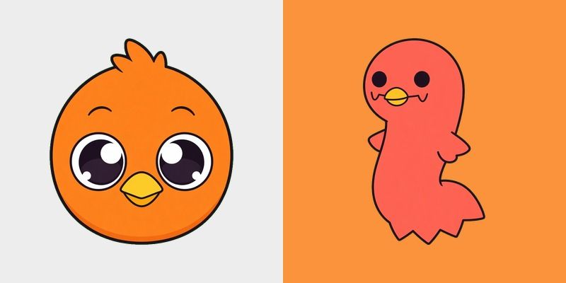 Orange Opila Bird