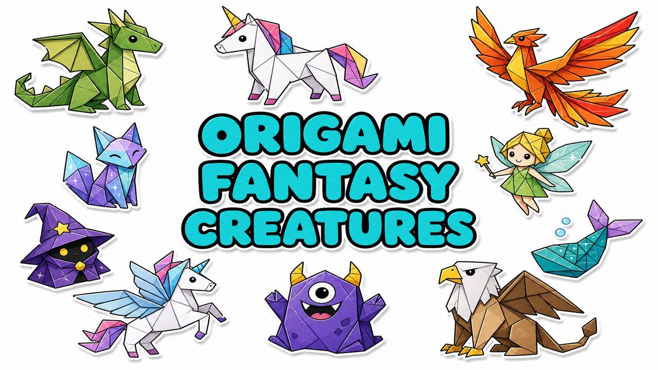 Origami Fantasy & Creatures - Custom cursor collection preview