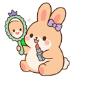 Peach Bunny Glam Cursor Default