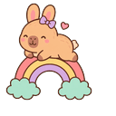 Peach Bunny Glam Cursor Pointer