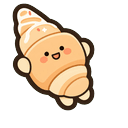 Peach Croissant Roll Cursor Default